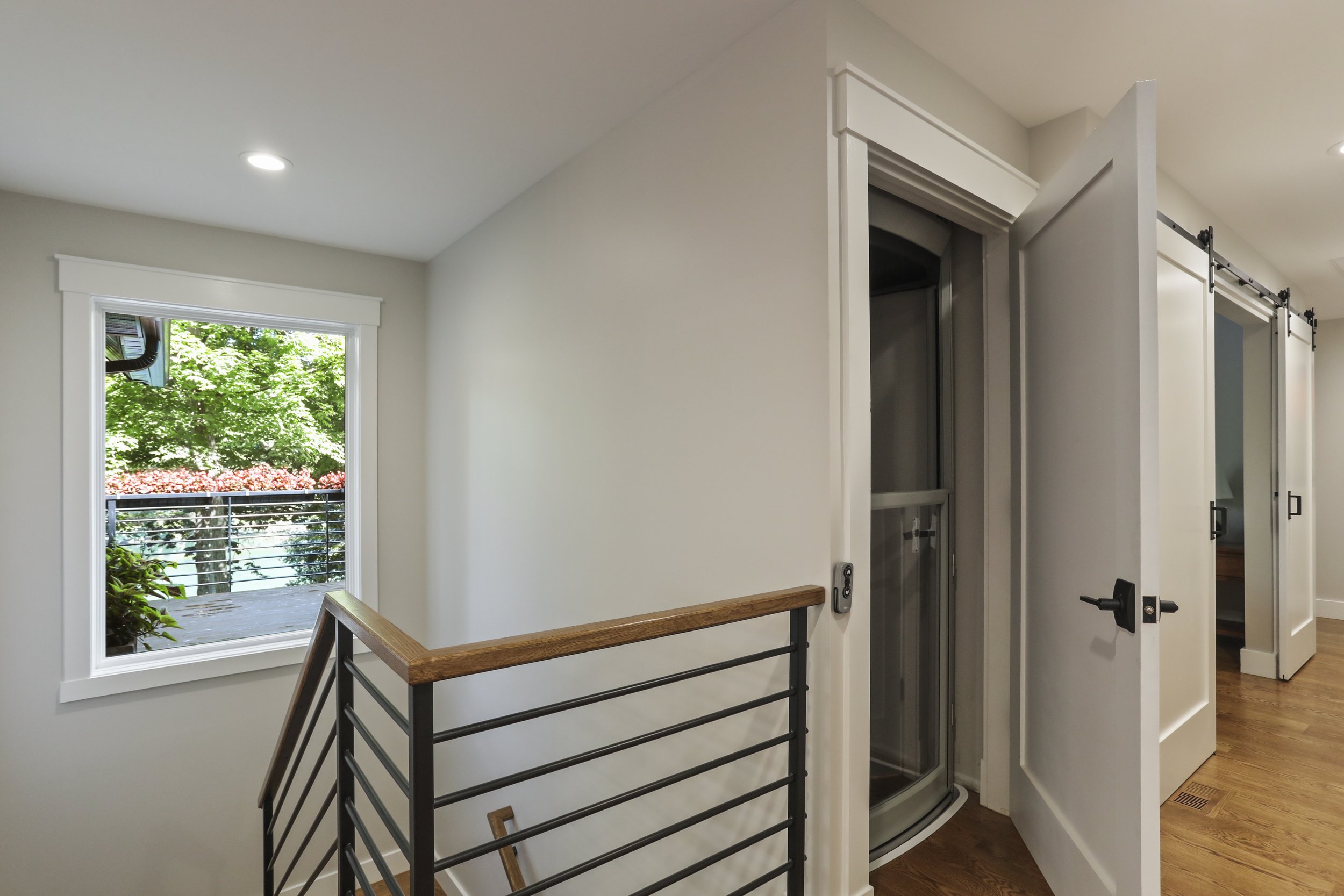  A “Stiltz” lift was added into new closets.  The original part of the house begins just to the right of the closet.  A new hallway leading to the master suite was part of the old master bedroom itself. 