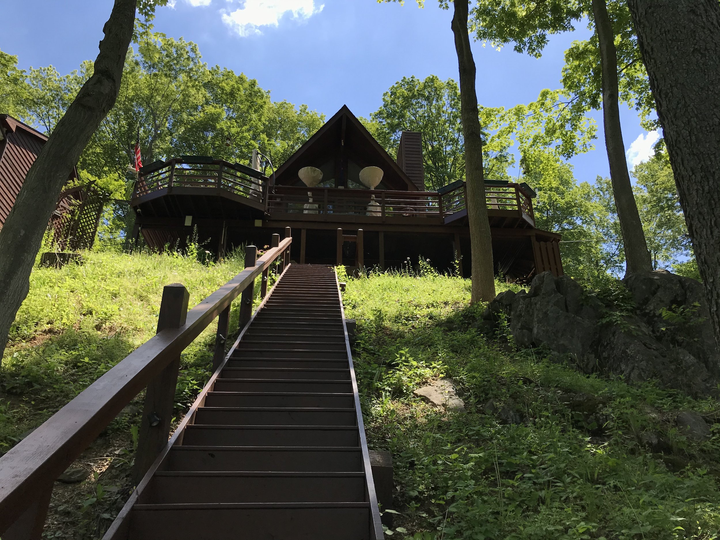  BEFORE:  This long staircase remained. 