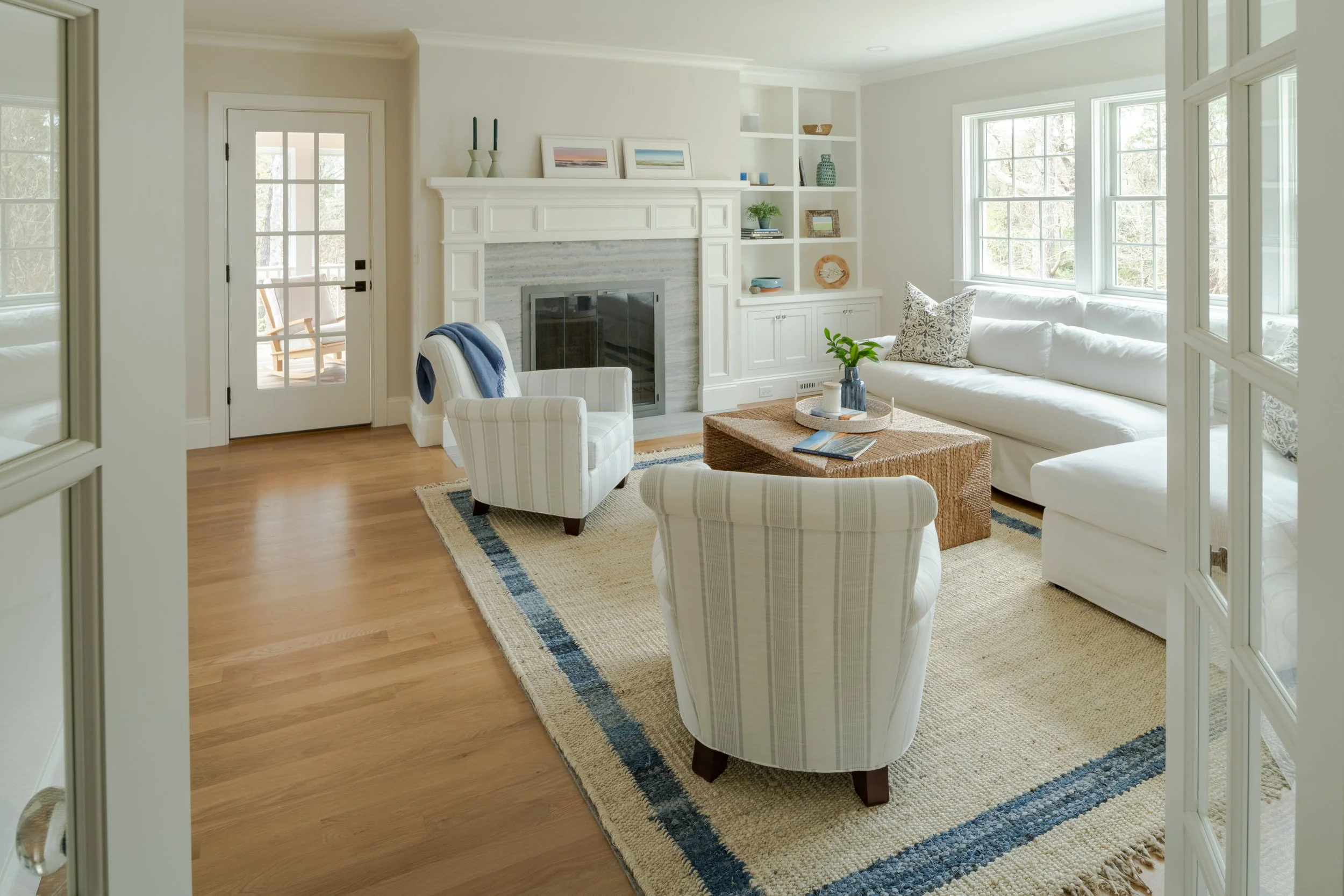 Architectural photography, interior living room new England