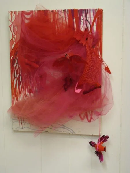 Red Netting Entangled by Lacey Richter