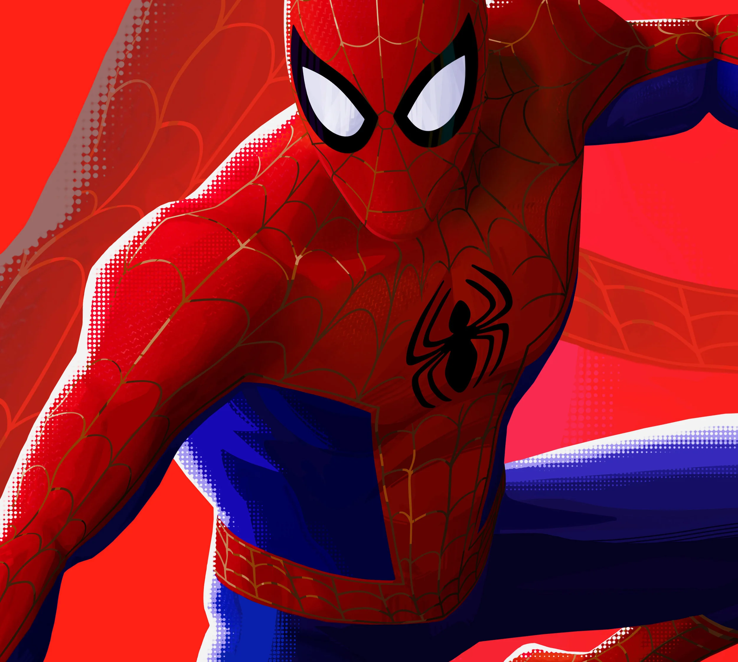 character painting for Peter Parker. completed over top of a 3-D model