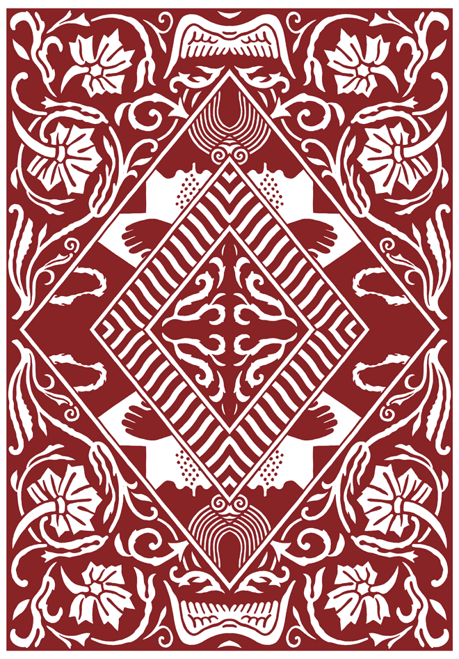 "Eight" from the Robert Coover Story Playing Cards included with A Child Again, 2006 