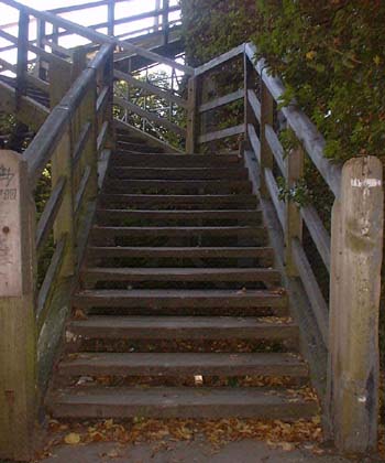  Wooden footbridge construction 