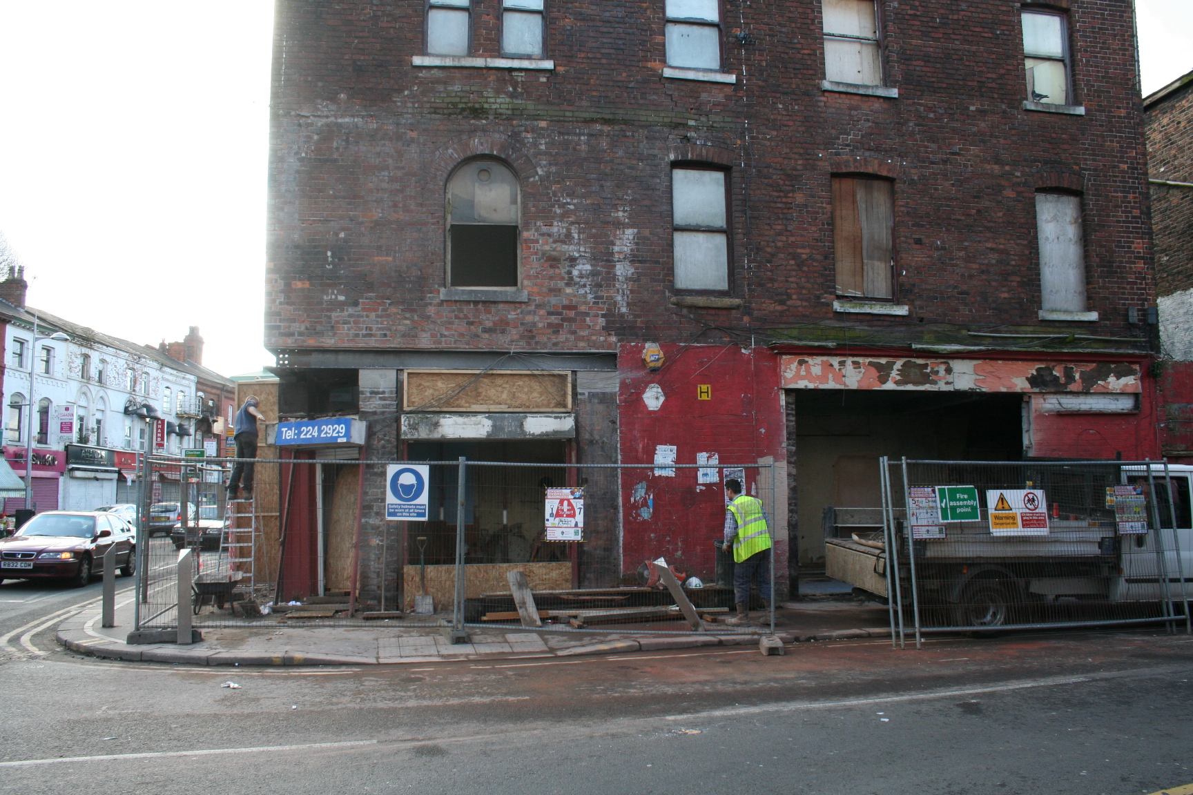  External view of derelict building 