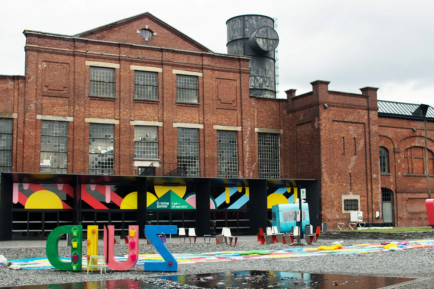 Image of the C-mine in Genk, with Zuid exhibition