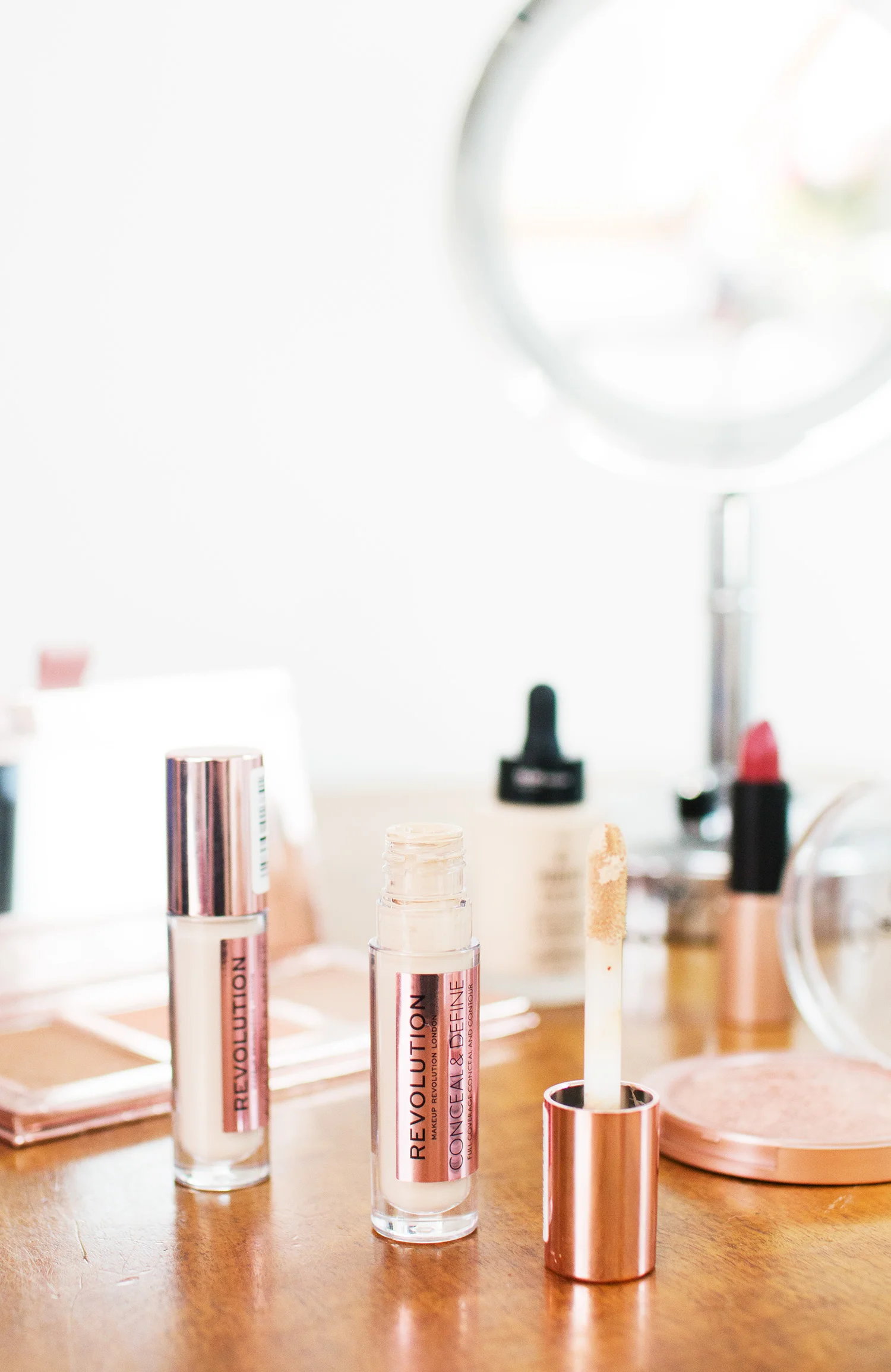 Makeup Revolution Conceal and Define Concealer in C1 and C2. Photography by Alice Red.