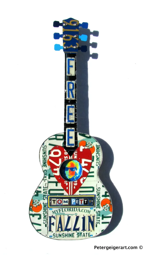 Tom Petty License Plate Art