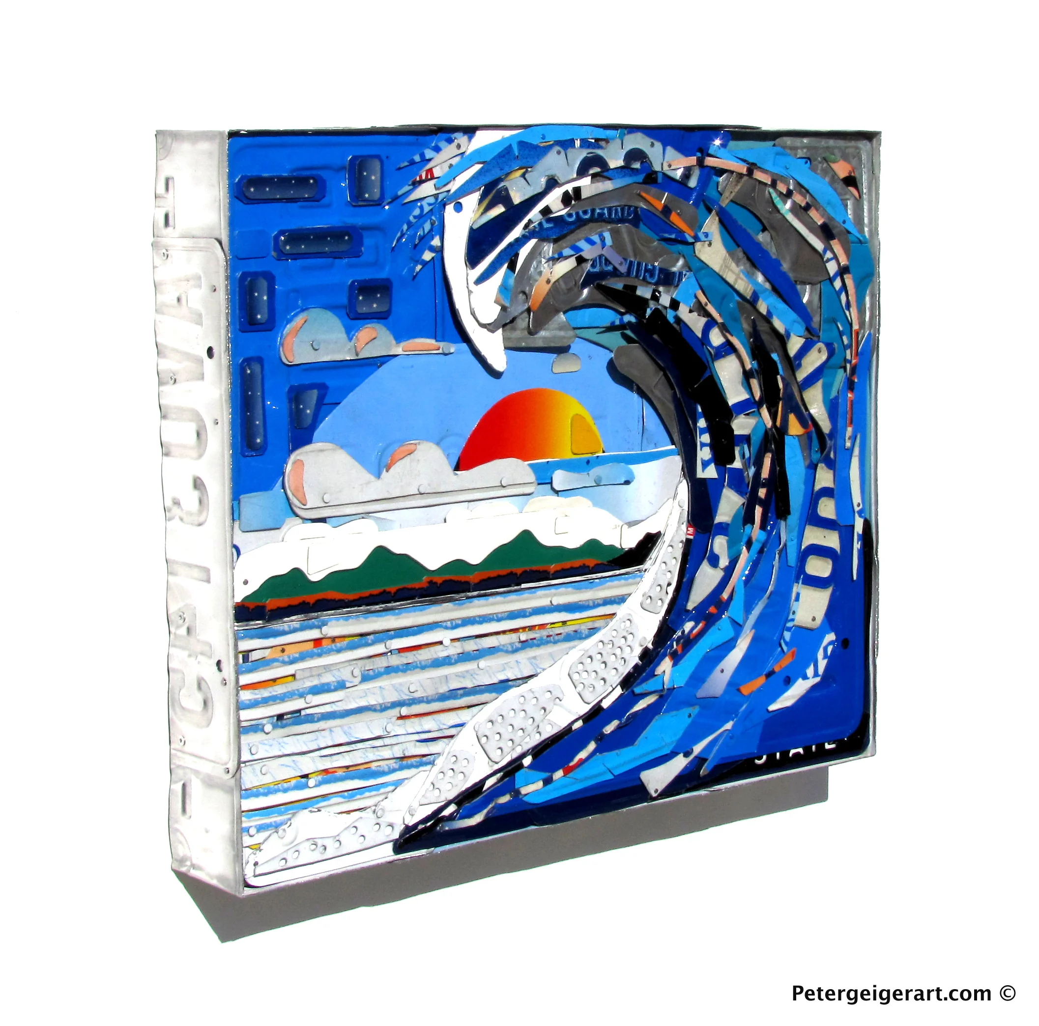 Ocean License Plate Art