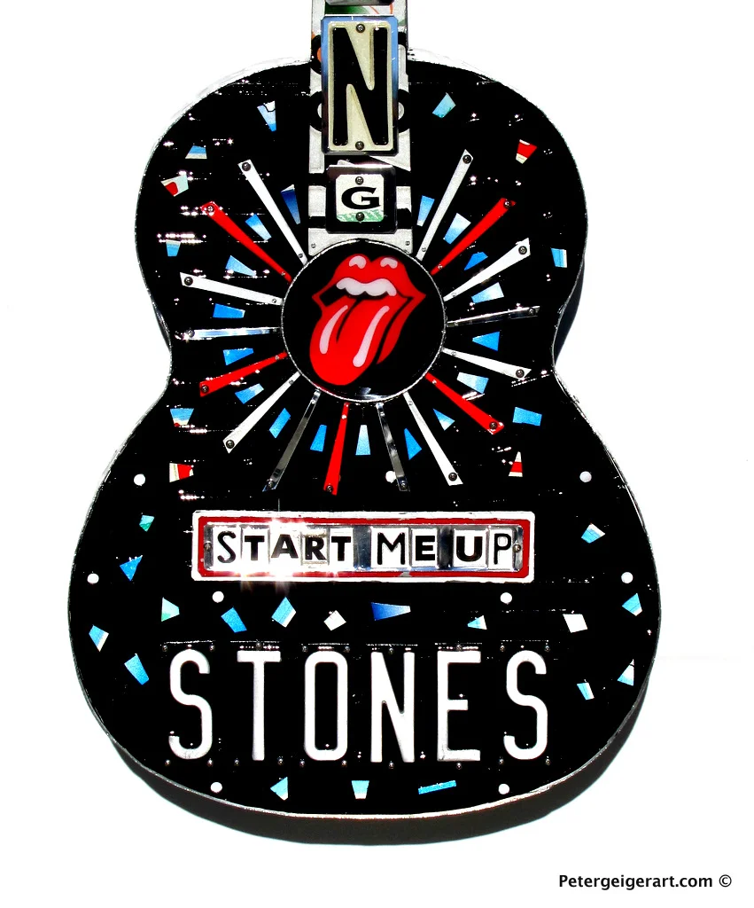 Rolling Stones License Plate Art