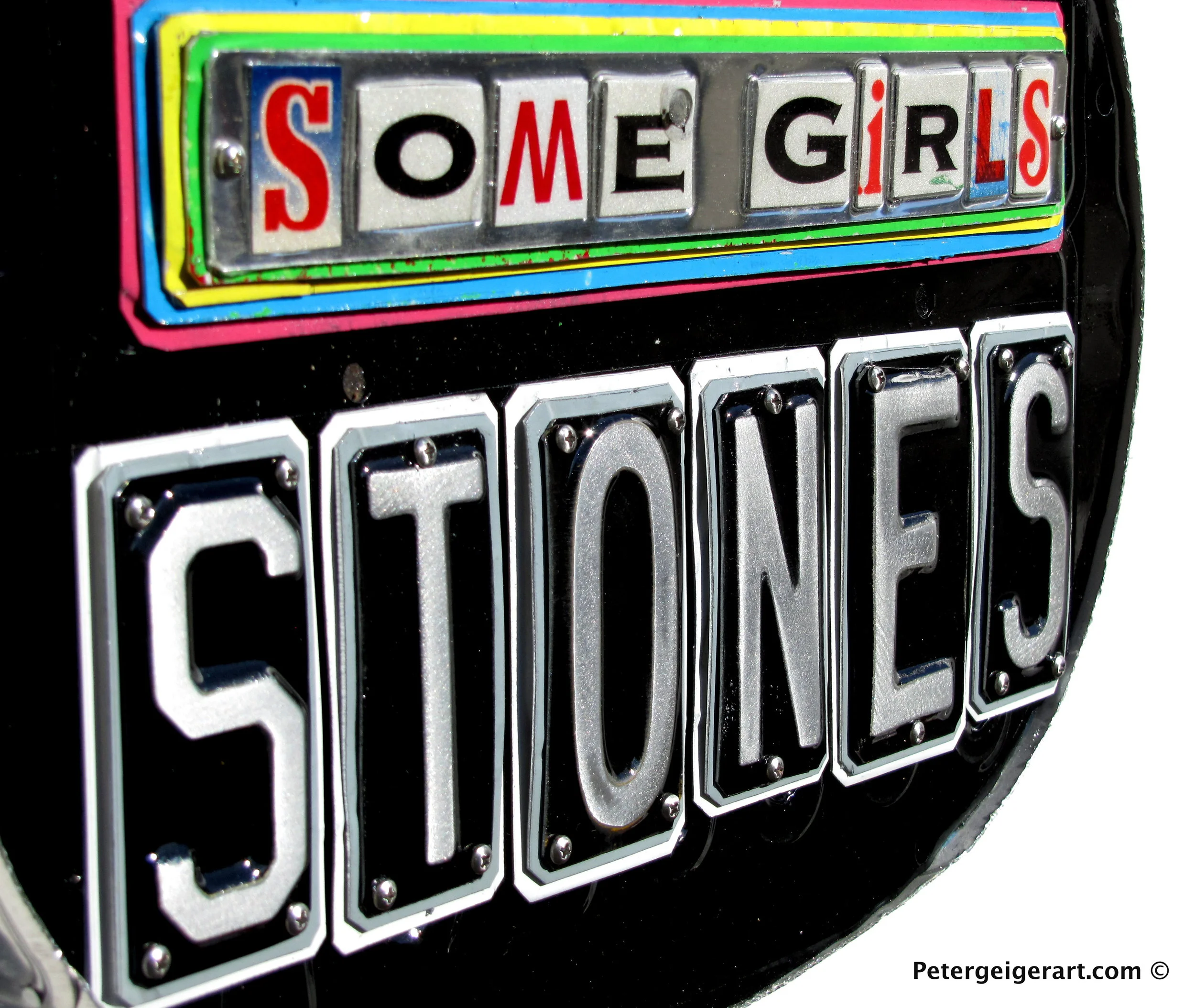 Rolling Stones License Plate Art
