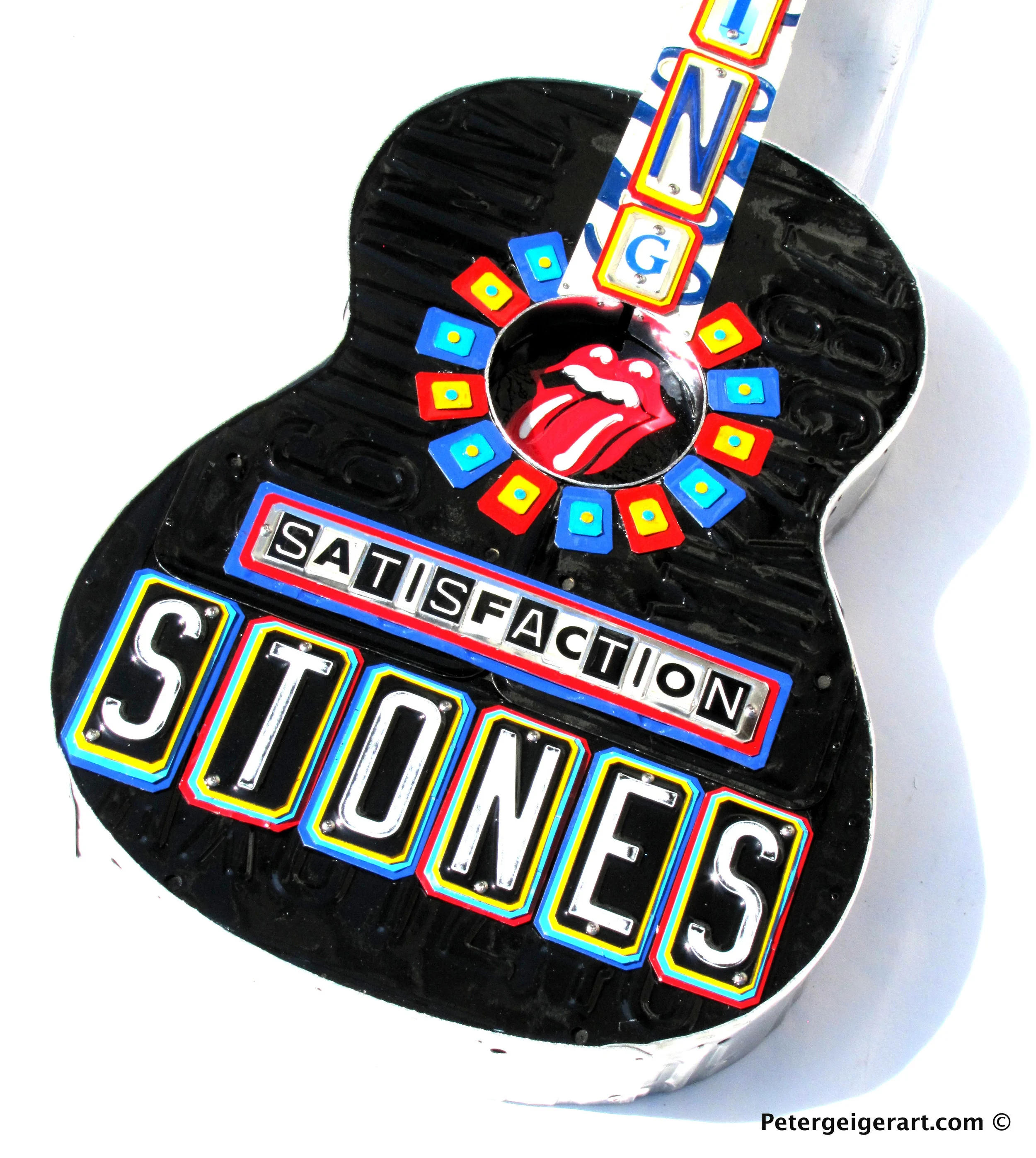 Rolling Stones Art - License Plate Art