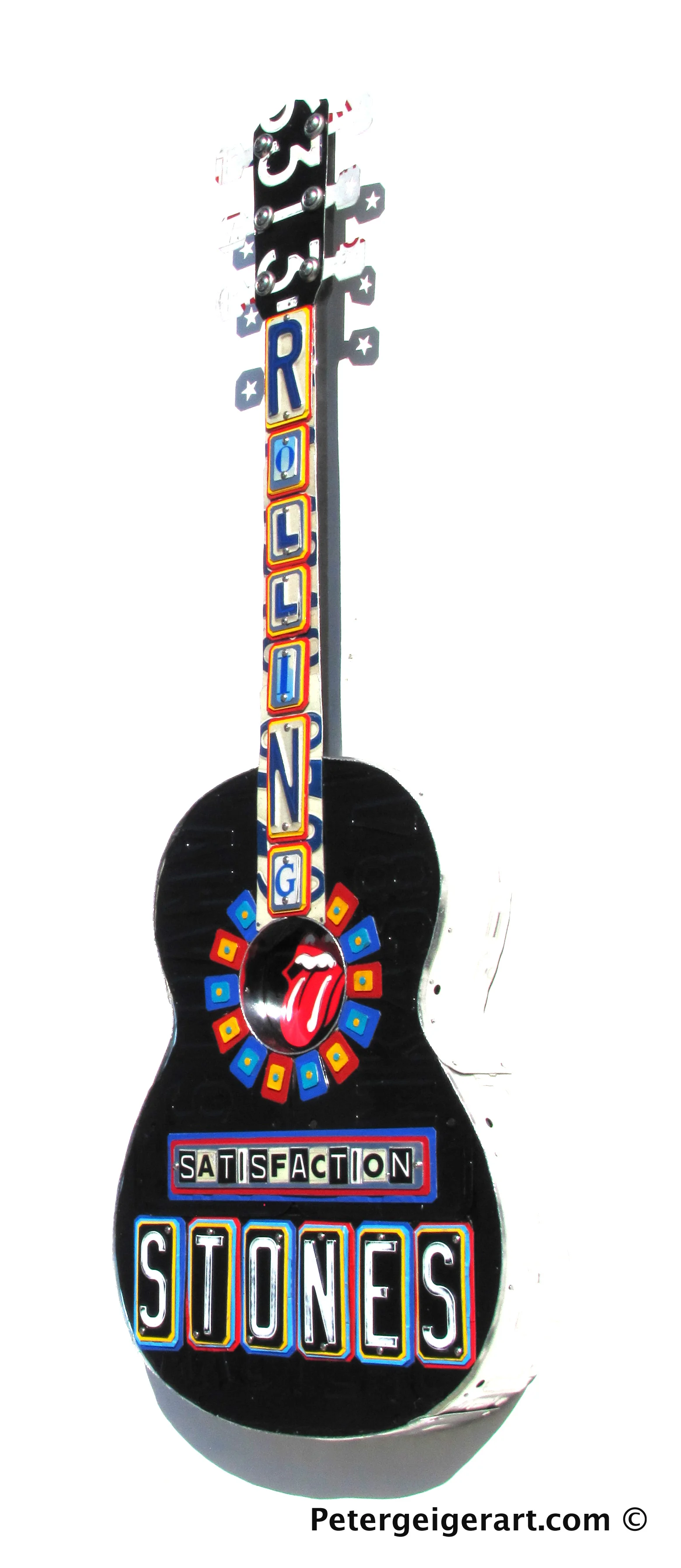 Rolling Stones Art - License Plate Art