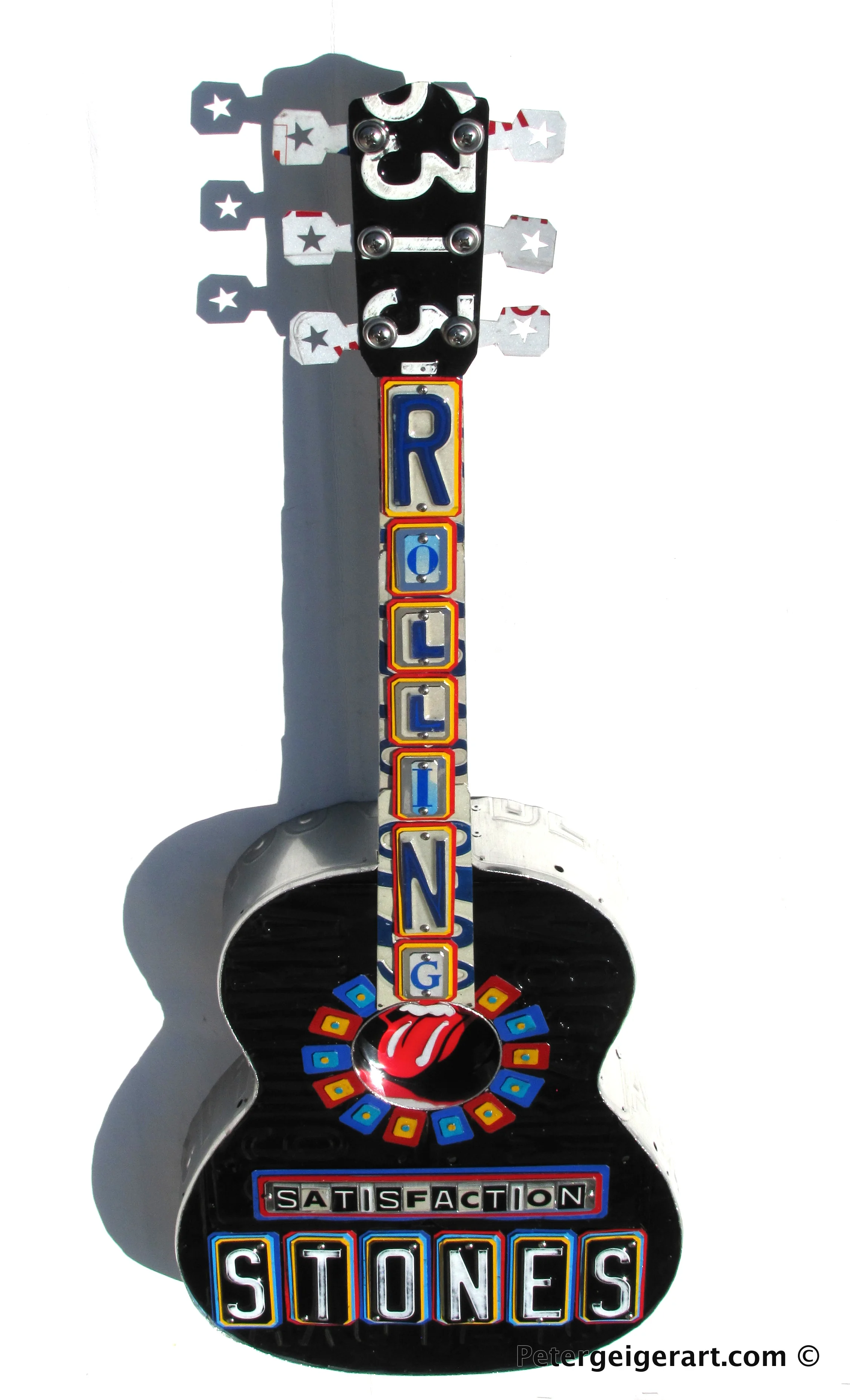 Rolling Stones Art - License Plate Art