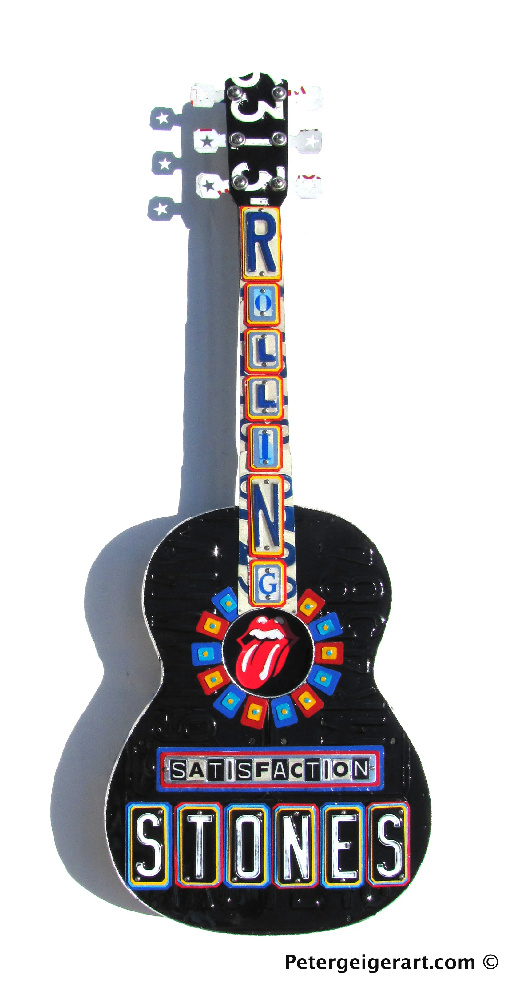Rolling Stones Art - License Plate Art