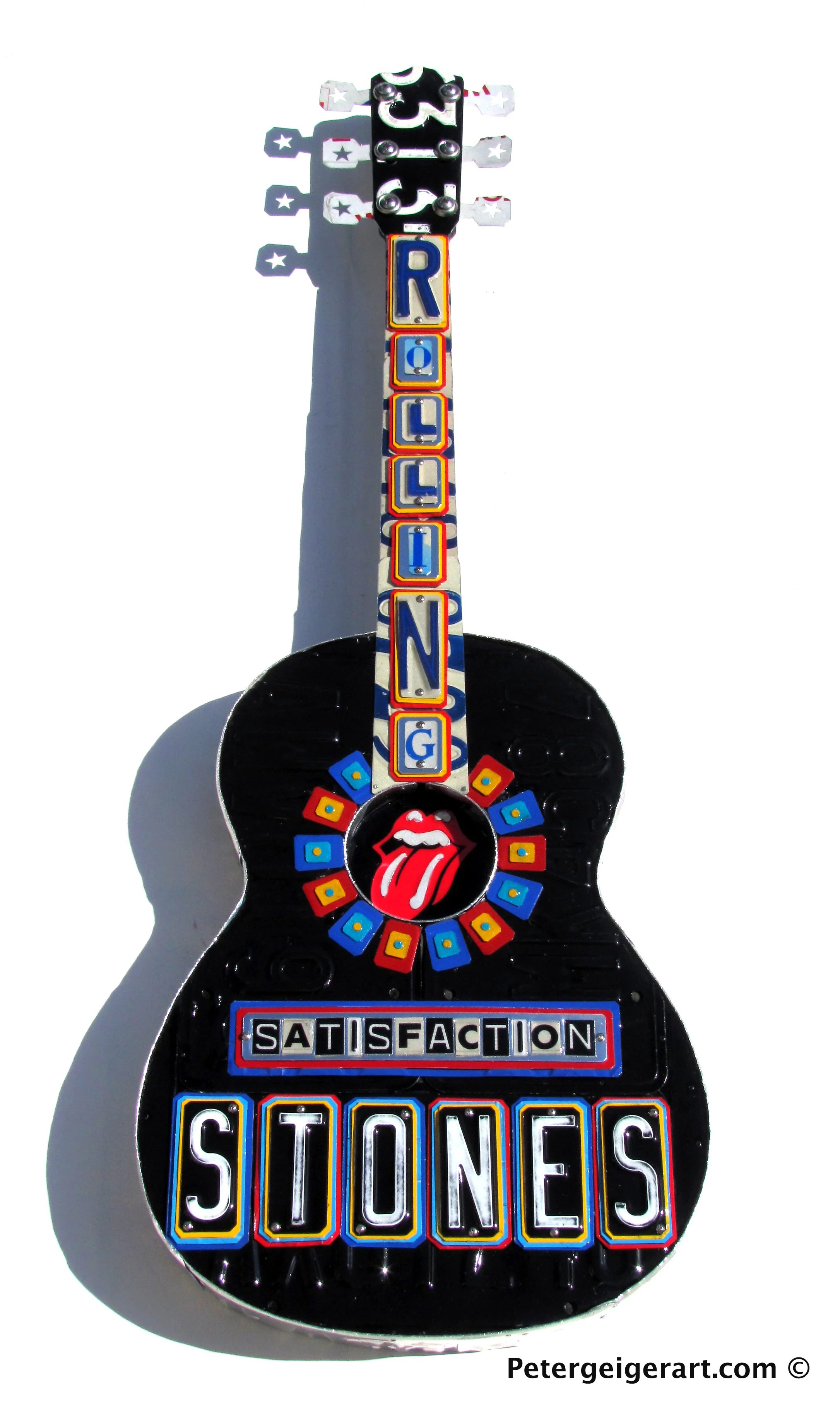 Rolling Stones Art - License Plate Art