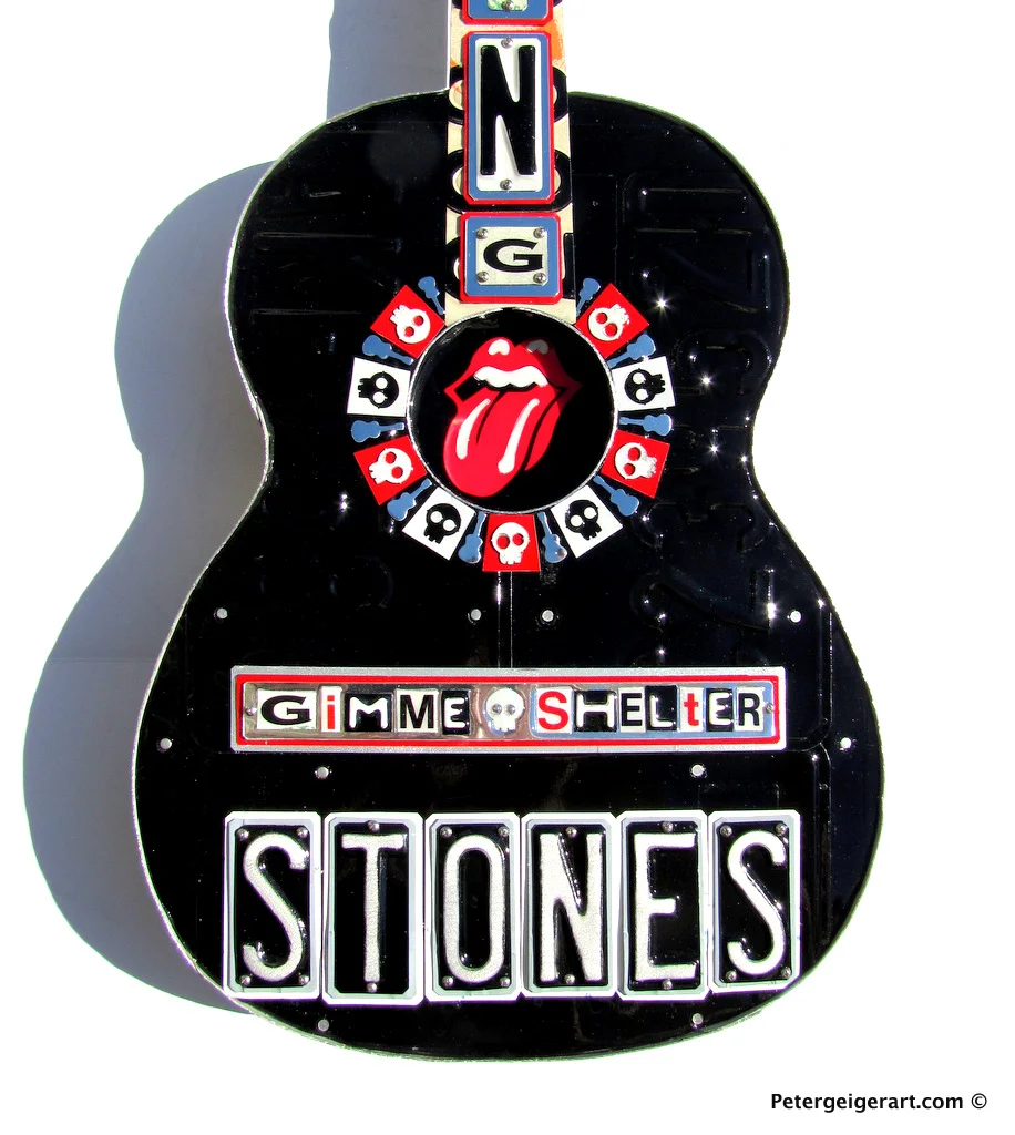 Rolling Stones Gimme Shelter - License Plate Art | Wall Decor | One-Of-A-Kind Metal Wall Art
