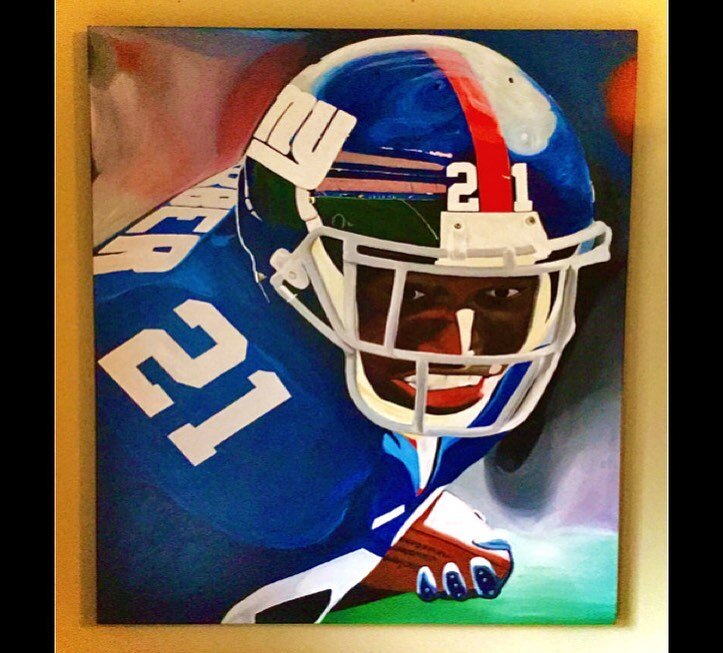 My art career starts here.
2005 Ronald McDonald house says bring your Tiki Barber painting to NYC your going meet your hero and be the featured artist at the fundraiser. The night before they cancelled and said sorry we have another artist and he sai