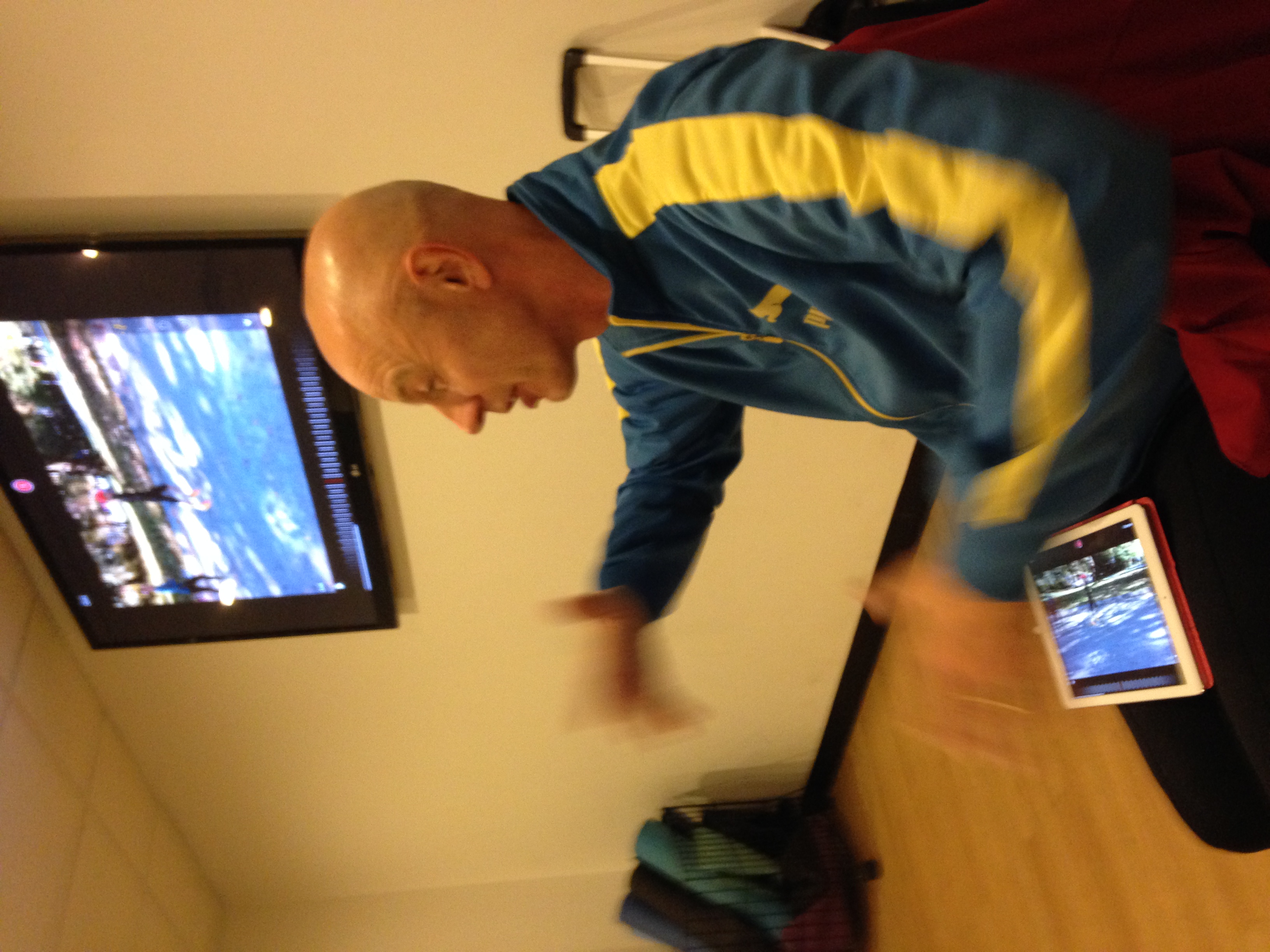 Malcolm offering video analysis during the workshop.