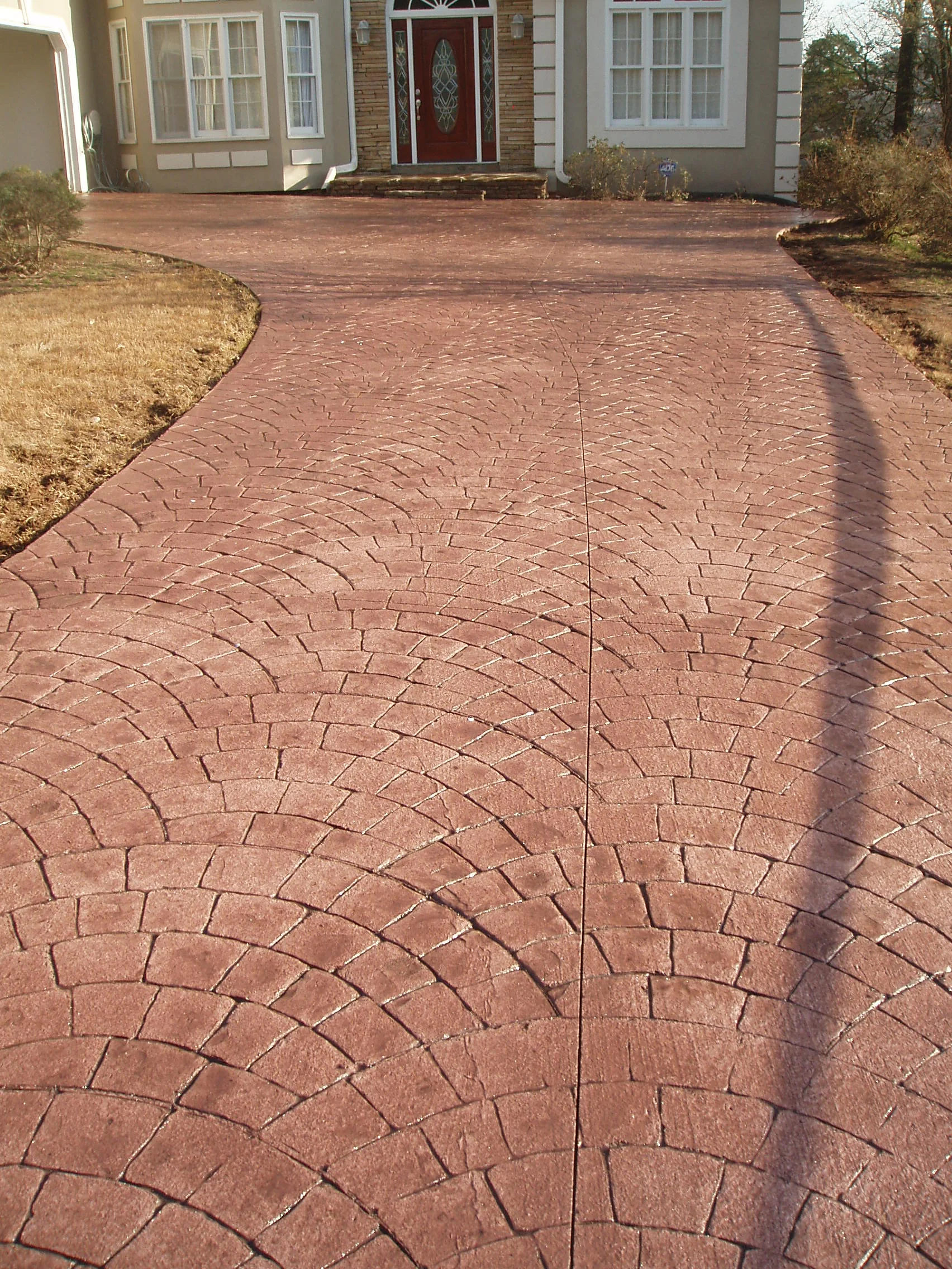 Stamped Driveway w/ Integrated Color