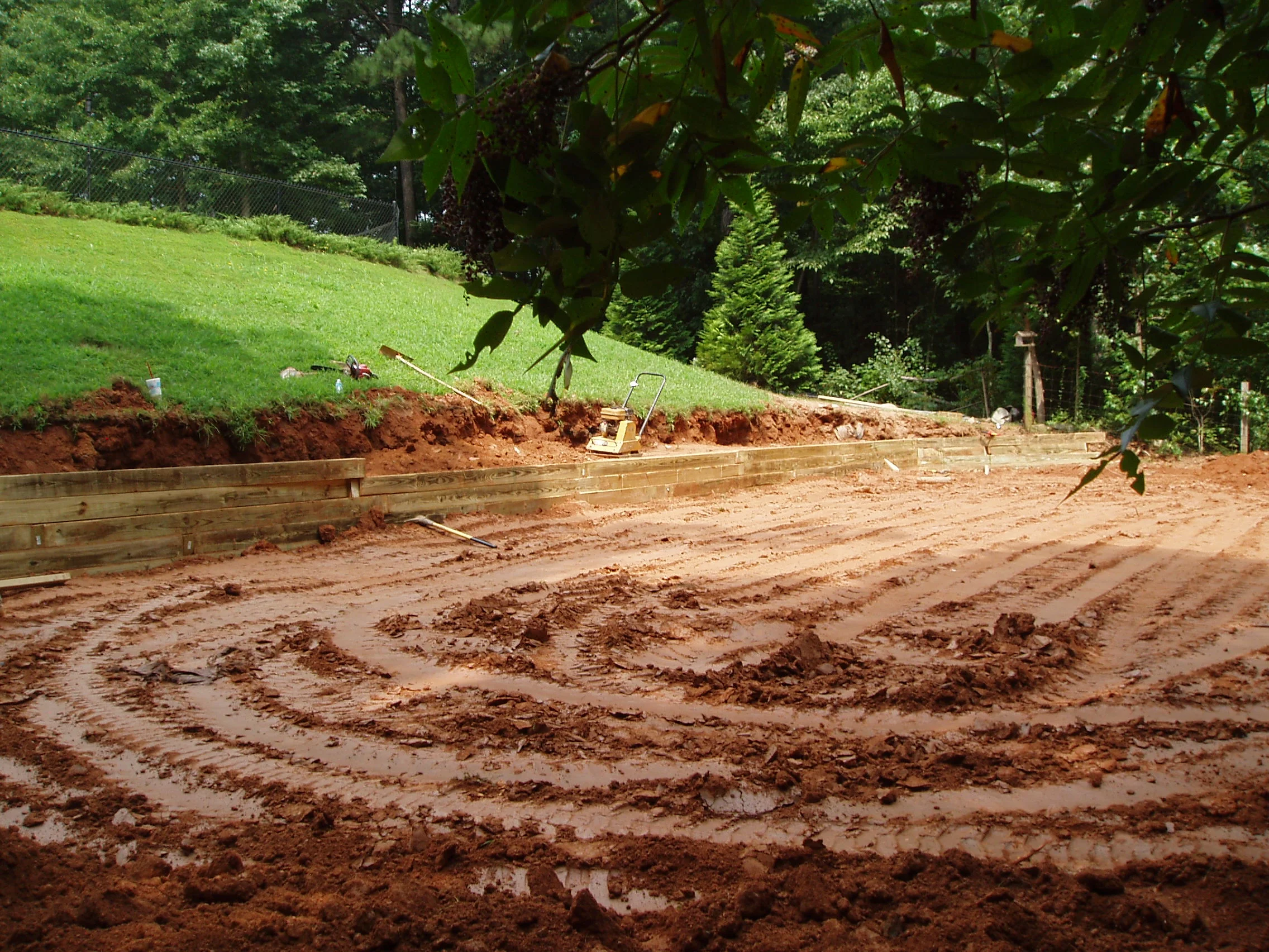 During - Basketball Court + Timber Wall