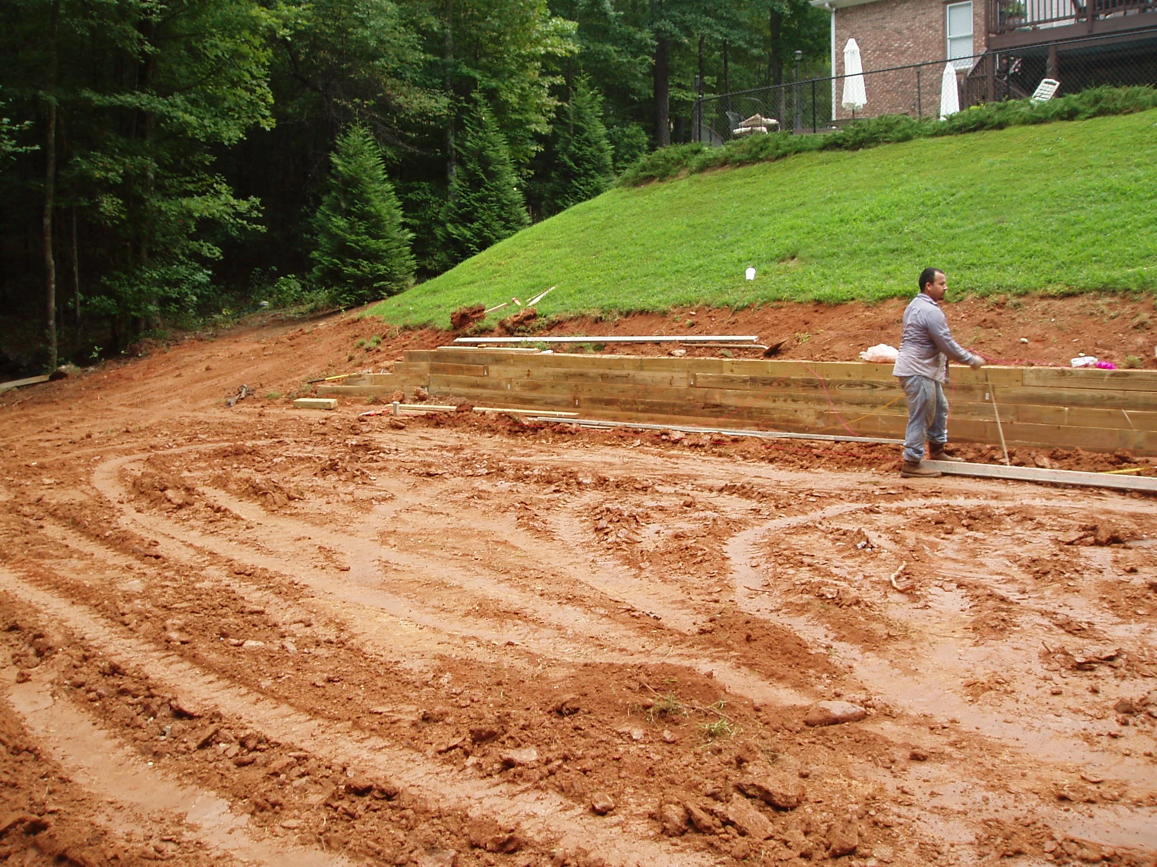 During - Basketball Court + Timber Wall