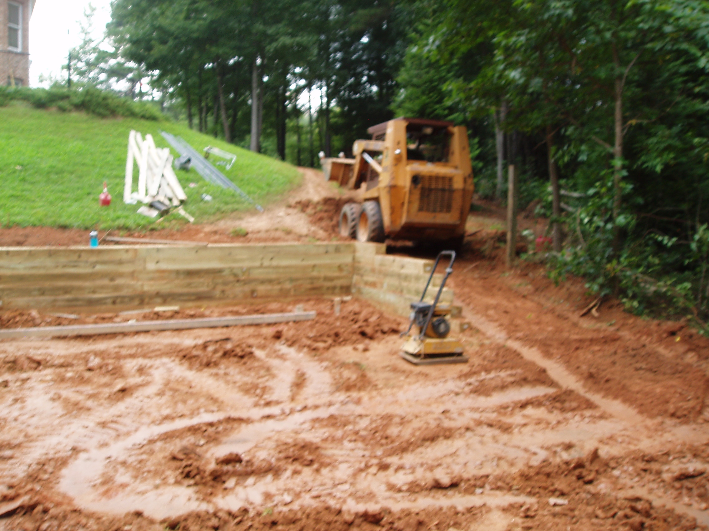 During - Basketball Court + Timber Wall + Sidewalk