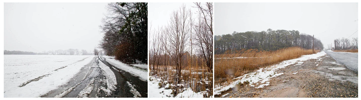 snow, slush, sleet.