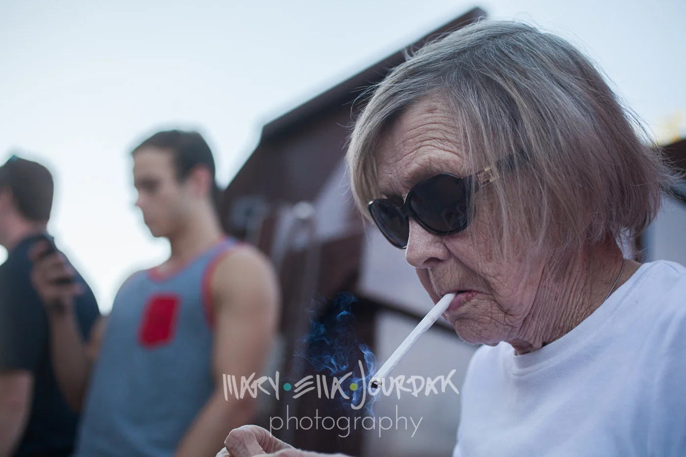 this lady walked over and sat next to me: 93, a smoker, a drinker, and one funny chick.