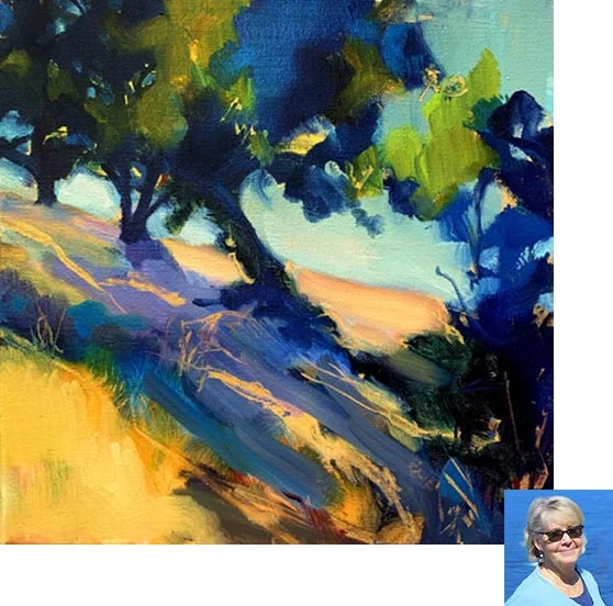 Beverly i s a recent addition to the gallery and Austin. She works in both oil and acrylic and features landscapes. She says, “My work is always about a ‘sense of place.’ But color is also important. My experience of Texas landscape is still forming. It is grand and wide open. The media I chose has been oil, but even that is changing as I work through some acrylic compositions. That being said, I should probably add the ‘sense of place’ is quickly becoming Texas.”