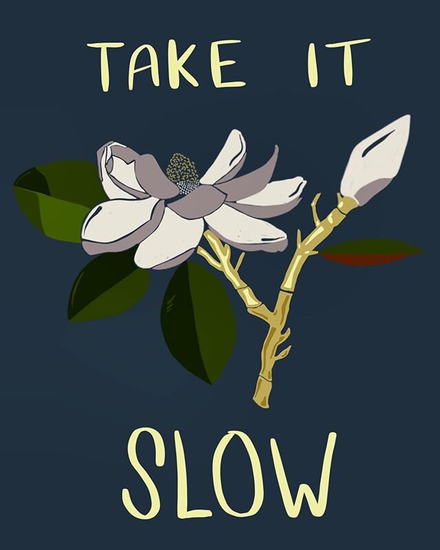 Reminder for those who need it: It&rsquo;s ok to take it slow. This is a new print design I&rsquo;ve been working on as I am thinking a lot about the capitalist effects on our bodies, mental health, relationships with others and ourselves. Resistance