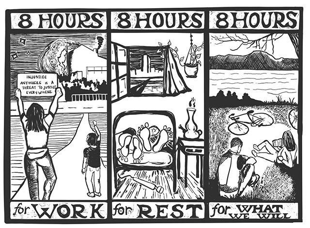 Felt inspired to make a riff on a classic by Ricardo Levins Morales that's a riff on an older labor movement graphic. Have you been out there in the streets? We need to stay healthy so we can keep on showing up. 
Protesting, marching, and demonstrati