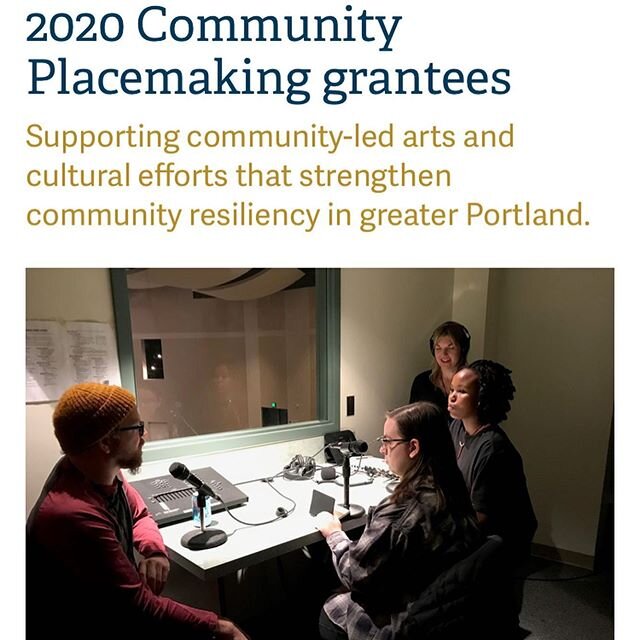 It is with intense gratitude that I wish to thank all of the collaborators and contributors to the ART TALK BUS STOP podcast project. I&rsquo;m incredibly excited to share that the pilot season has been awarded an @oregonmetro  Community Placemaking 