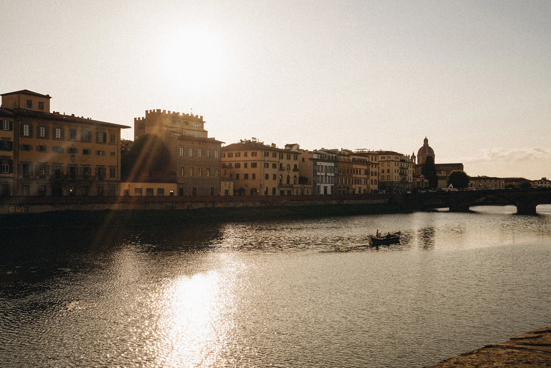 Sunset on Fiume Arno