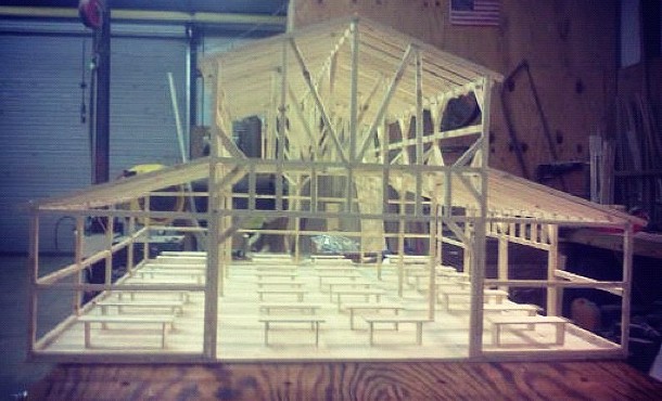 Front view. Thanks to Mr. Frank for building our model barn and being one of our biggest supporters. 