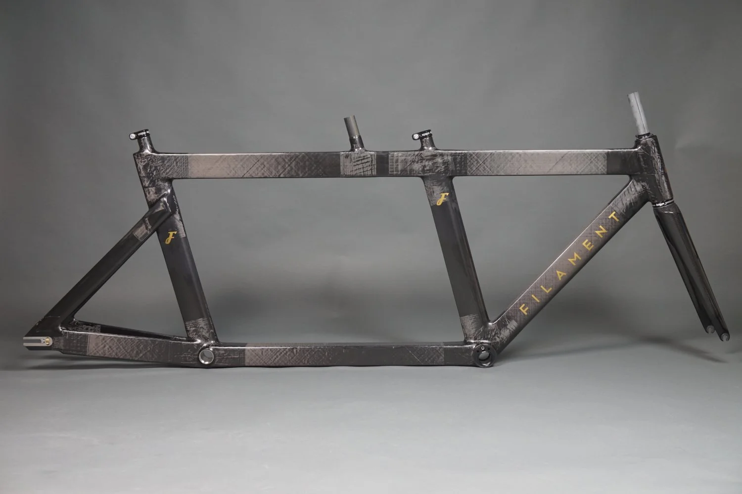 Bespoke carbon fibre track tandem bike with custom paint finish.