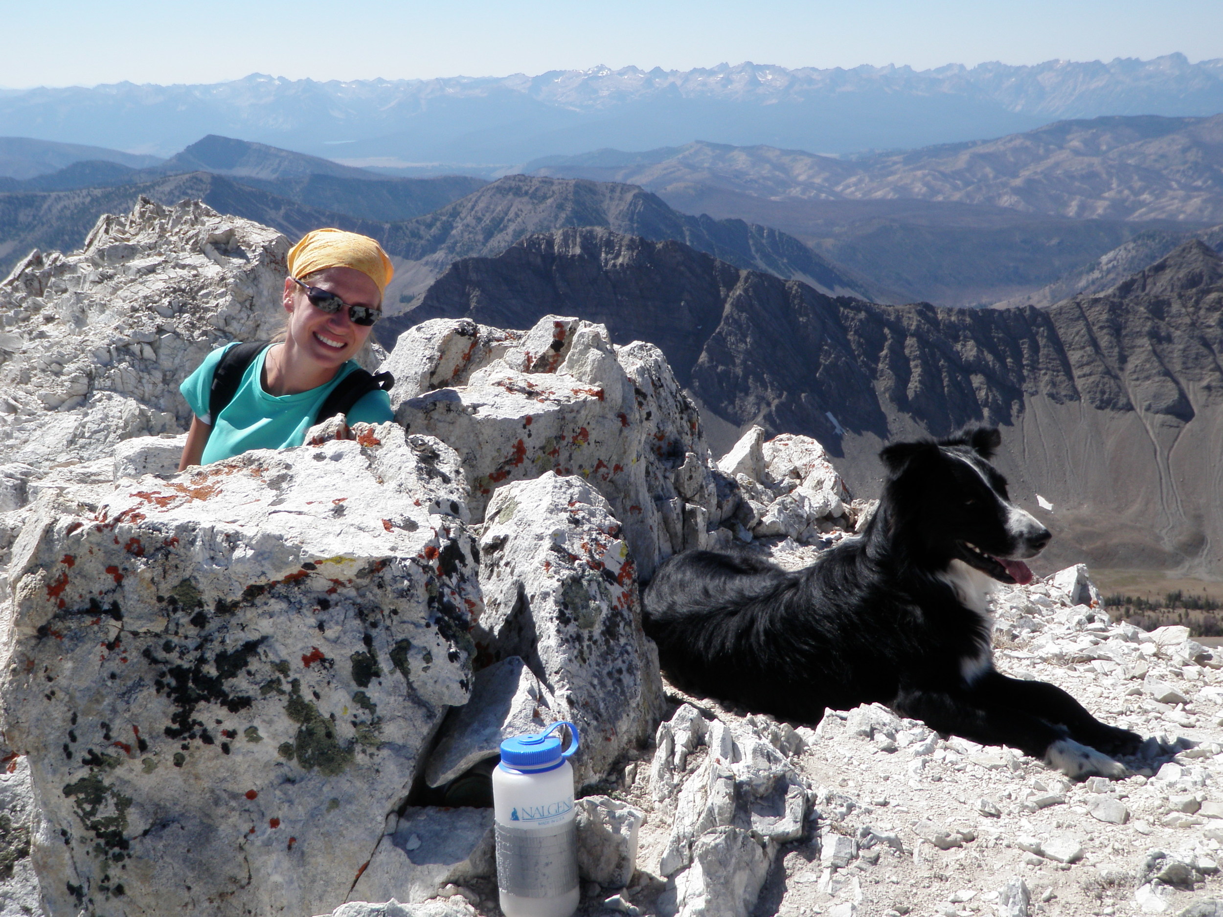 Betsie & Laddi at 11,200 feet in the Boulder White Clouds