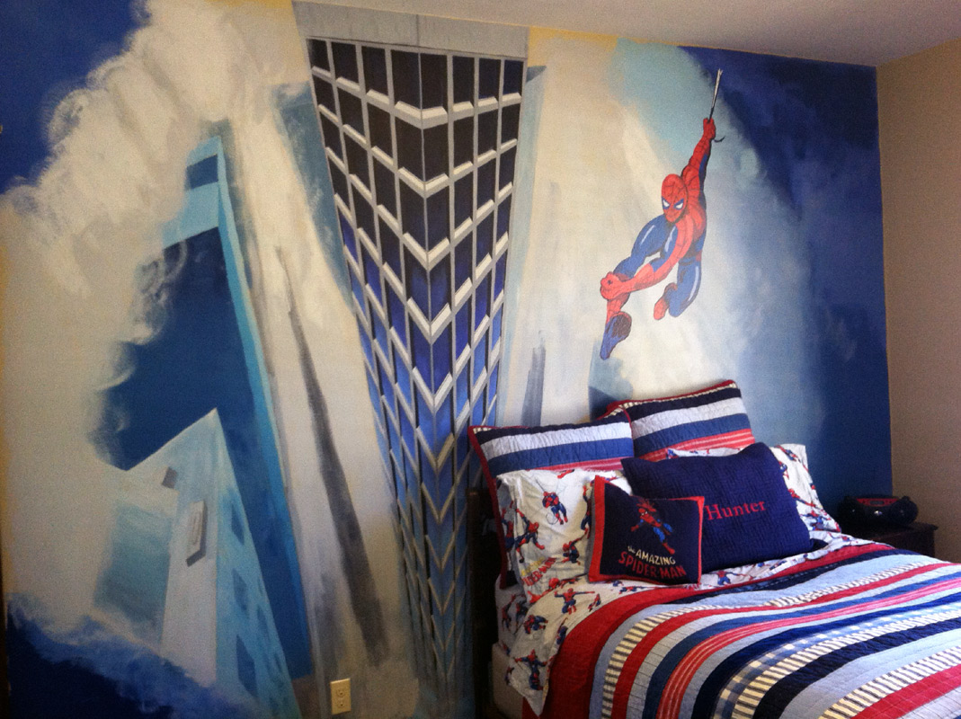 Spiderman Bedroom Wall Mural