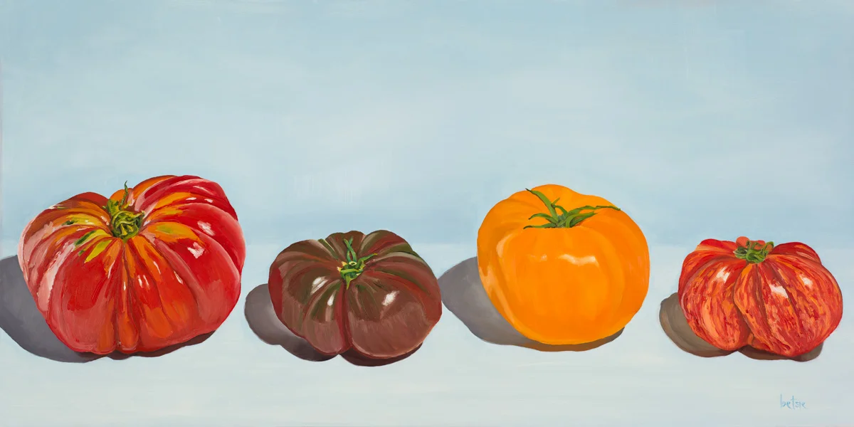 These four well-bred tomatoes walk into a bar...and they all get sauced.