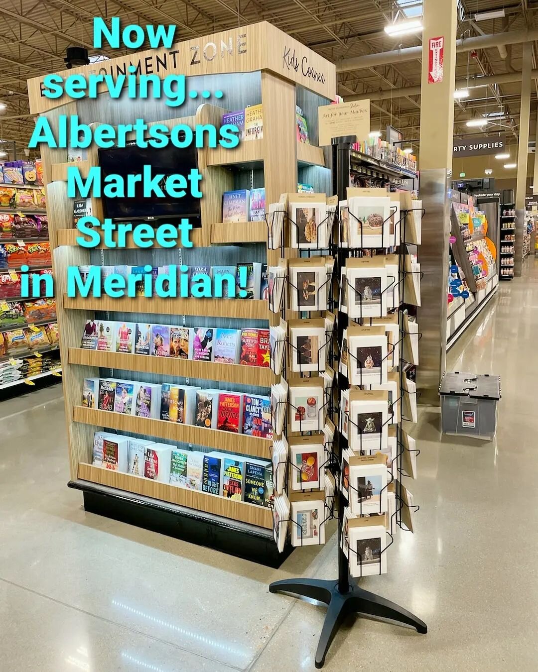 If you're shopping at Albertsons Market Street in Meridian or in Boise on Broadway, look for a whole freaking rack of my greeting cards! Thank you Albertsons for supporting local artists, and thank you fabulous followers of my cards for helping me gr