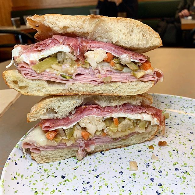 Welcome to NYC @bourkestreetbakerynyc ! An Australian bakery lands on 28th and Mad. Muffaleta, Lamb Sausage Roll, PB&amp;J Roll. #foodiemagician #stilleating #dieting