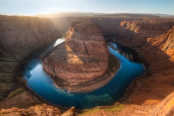 Horseshoe Bend at sunset.