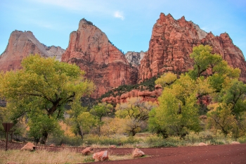 The view along the Zion Scenic Drive... This drive can only be accessed by private vehicle from 1 November through 31 March (except the first 2 weekends of November when the shuttle bus still runs). From 1 April - 31 October, visitors must use the shuttle bus system to access the Zion Canyon Scenic Drive.