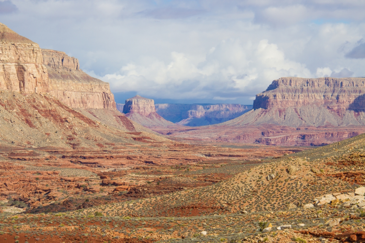 This is one of the first views of the canyon you'll see along the steep mile long descent. 