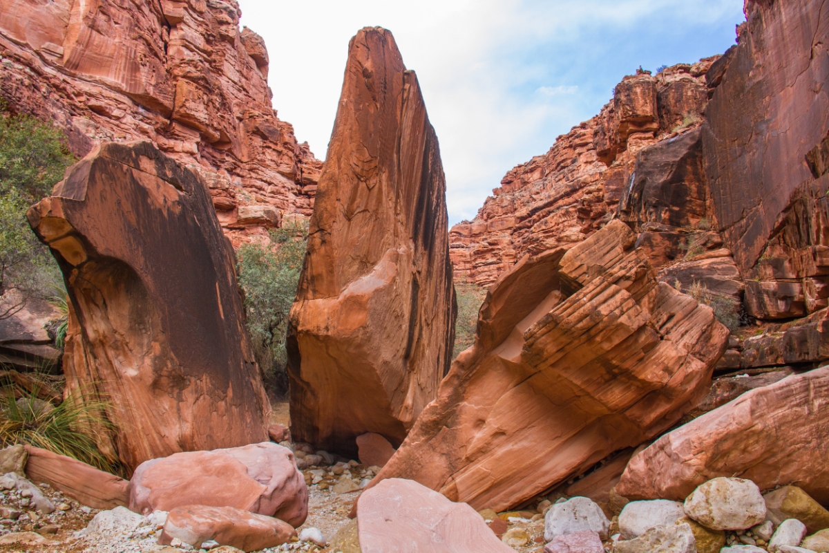 Many people climb the middle rock for a photo op! 