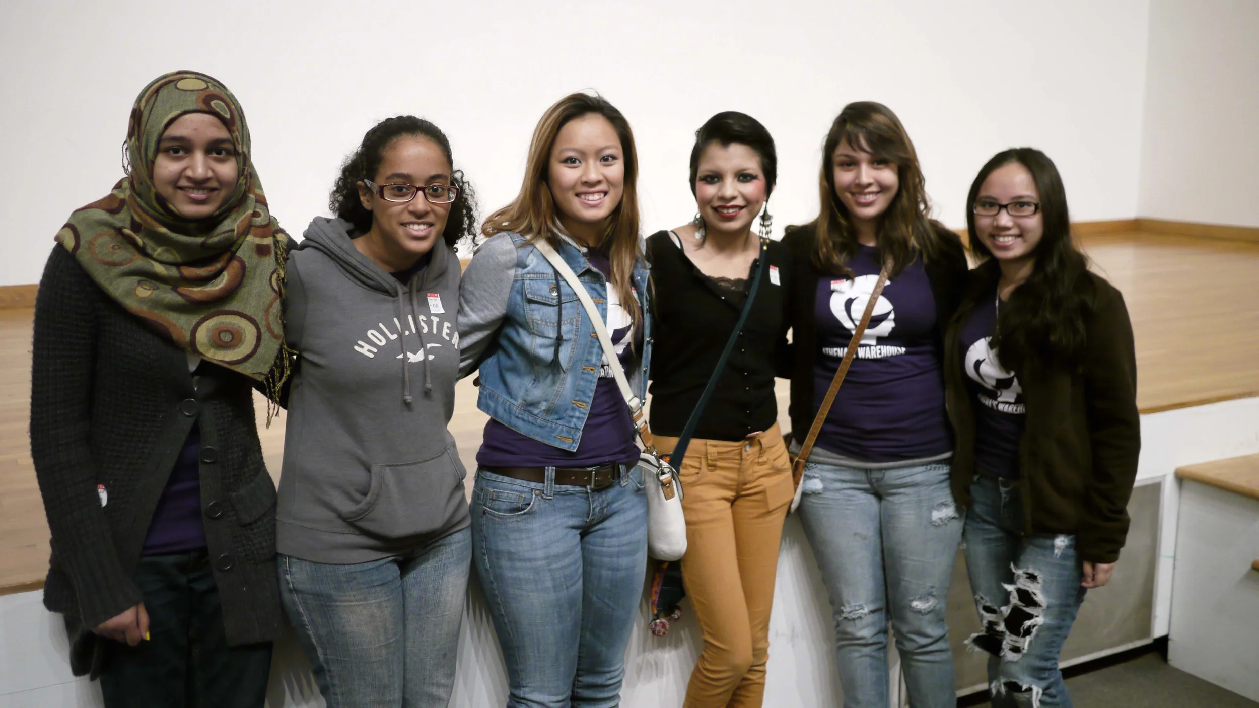 Noemi (far right, second to last) with fellow AW participants and Inocente at the High Museum of Art 