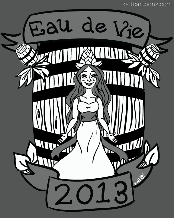 Growler Design for Eau De Vie Winery .