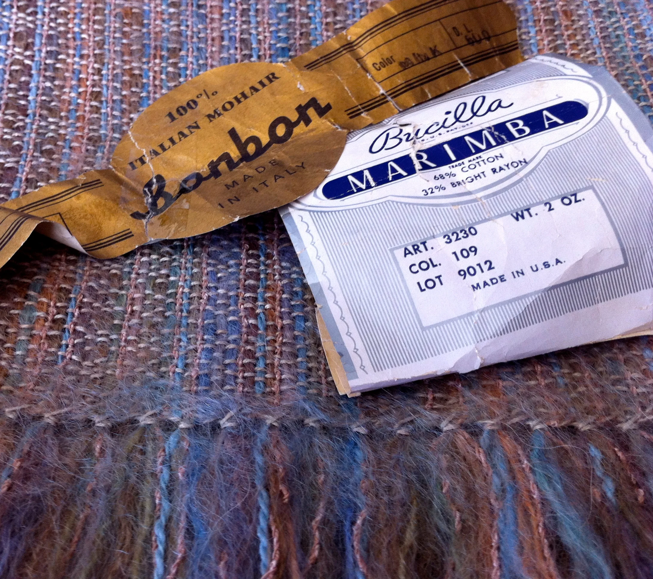 The Albuquerque shawls include vintage Italian mohair and rayon boucle from my mother's stash. 