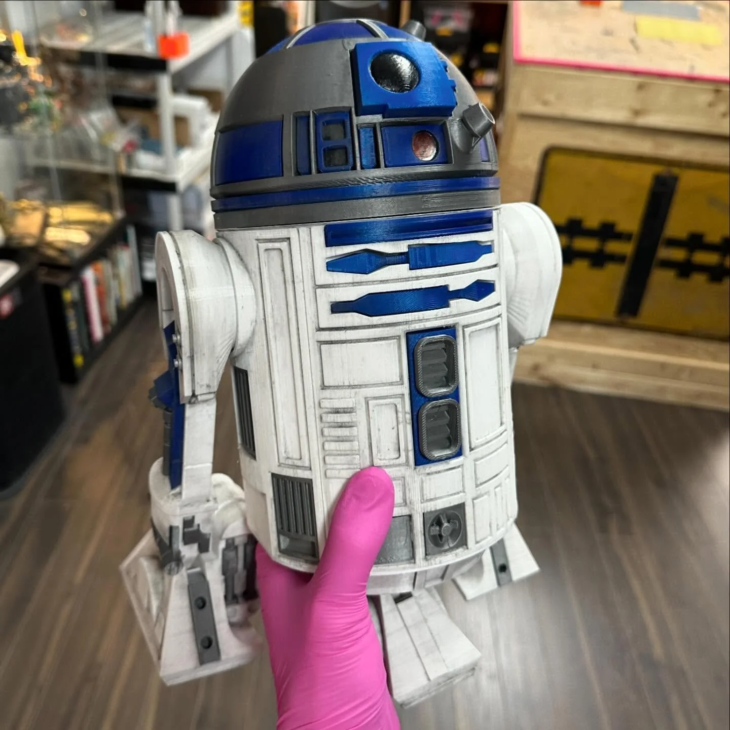 Happy May The 4th! I 3D printed this amazing R2-D2 file from @fab_365 and increased the size to about 340%! With a bit of paint and weathering, it is a beautiful addition to the workshop. #starwars #maythe4thbewithyou #r2d2 #fab365 #3dprinting
