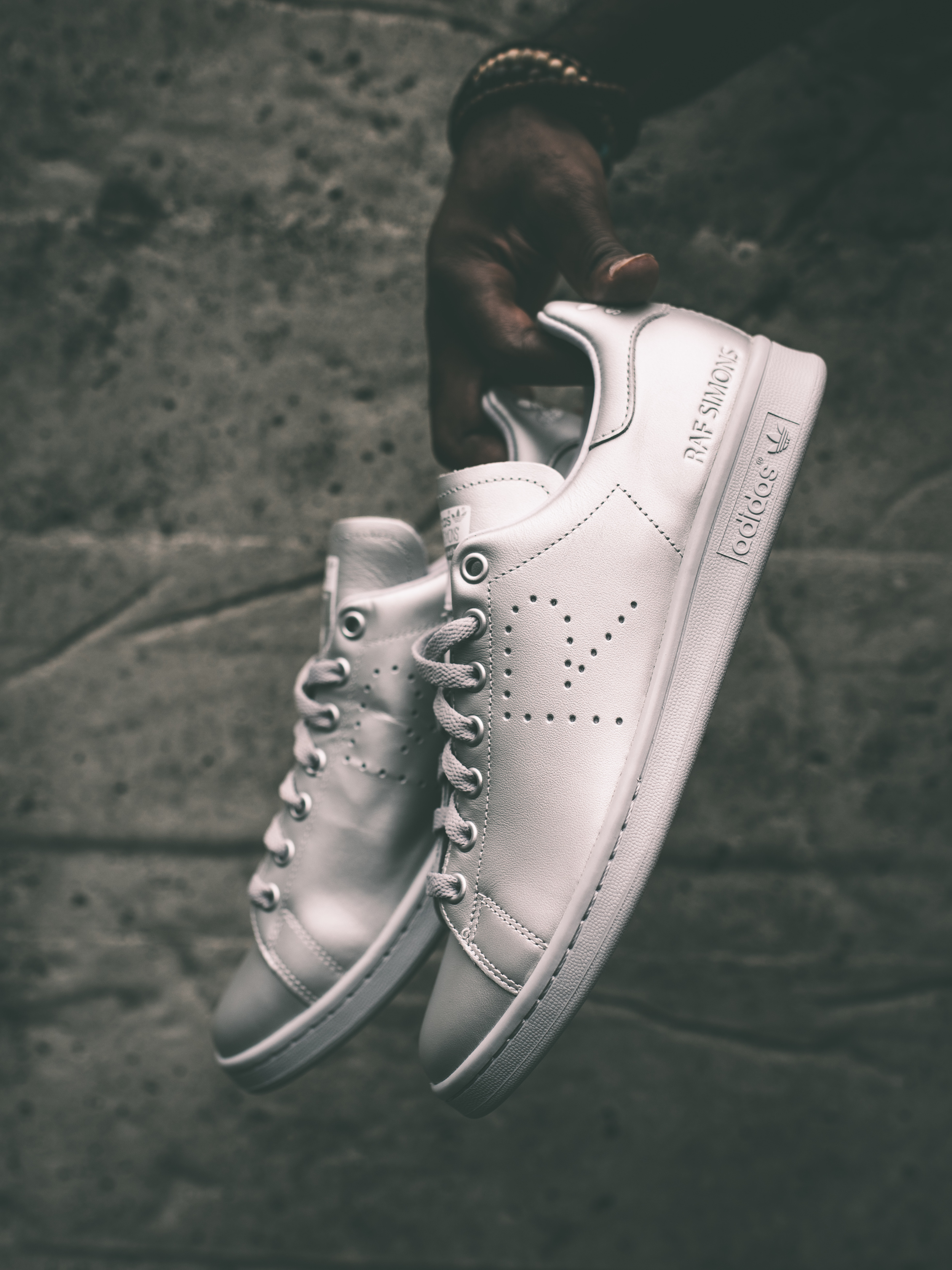 raf simons stan smith silver