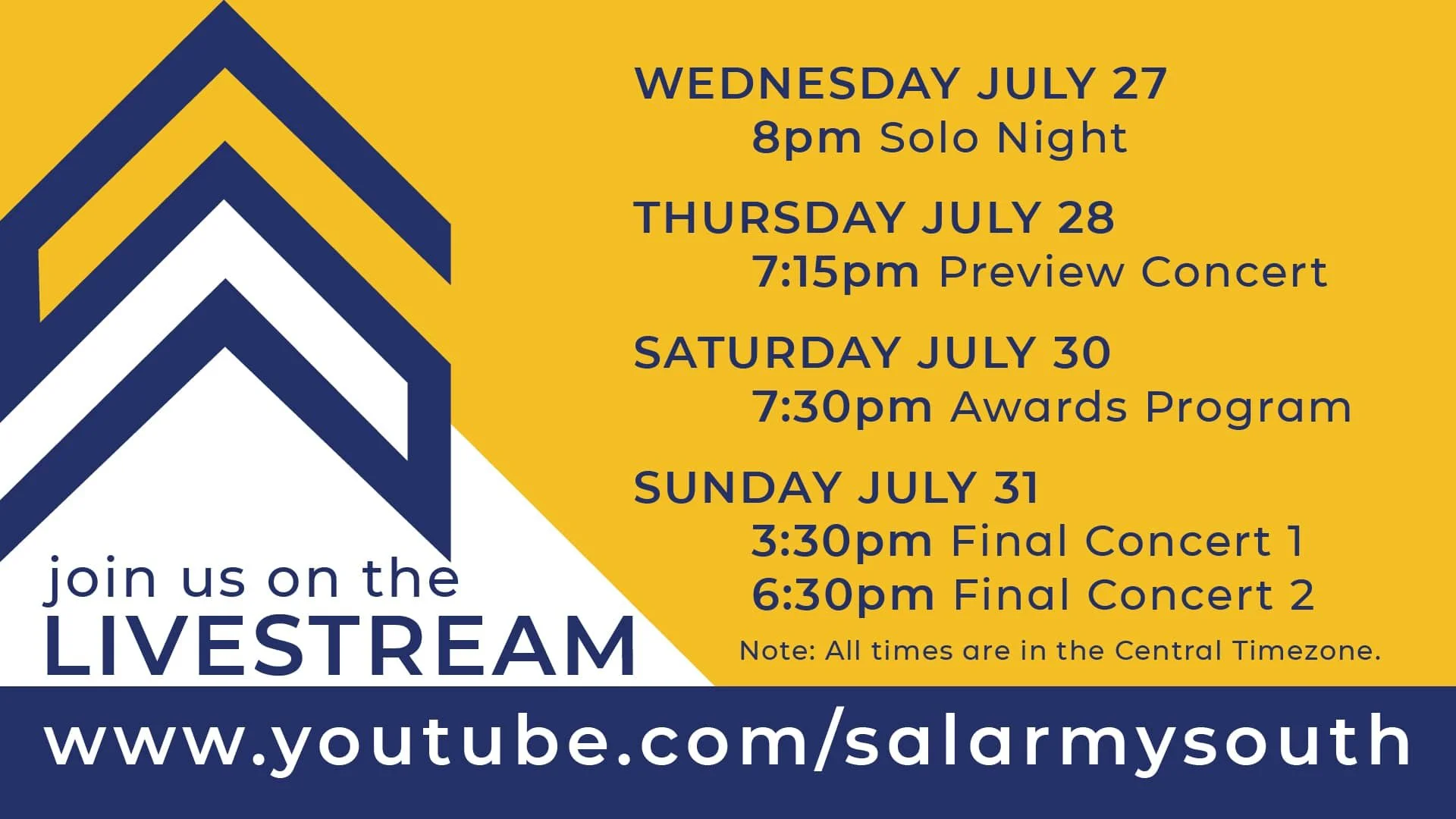 TMI Webcast Schedule